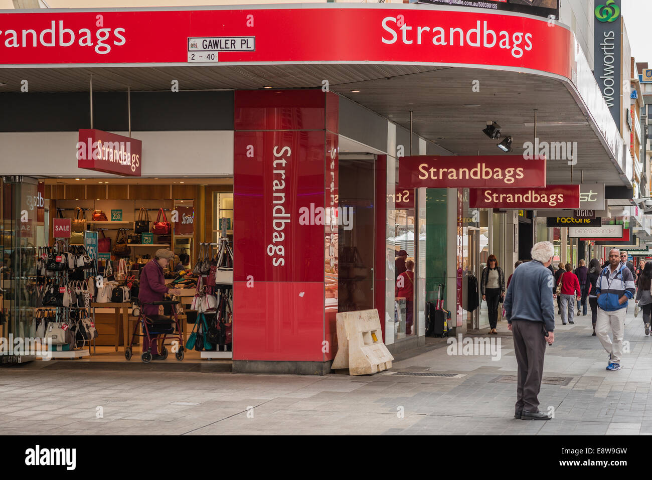 Strandbags shop front and signage Stock Photo