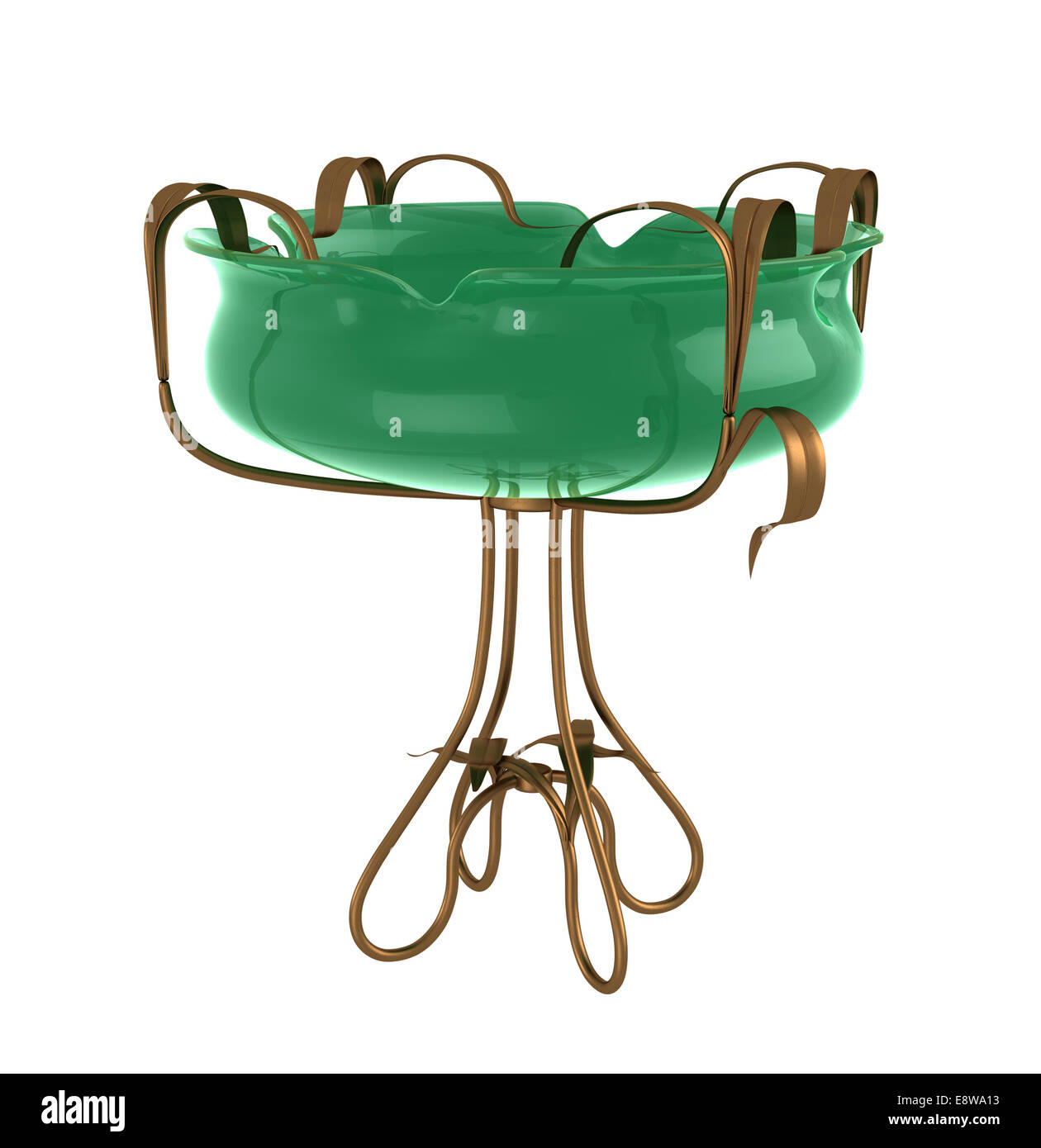 green vase on white background Stock Photo - Alamy