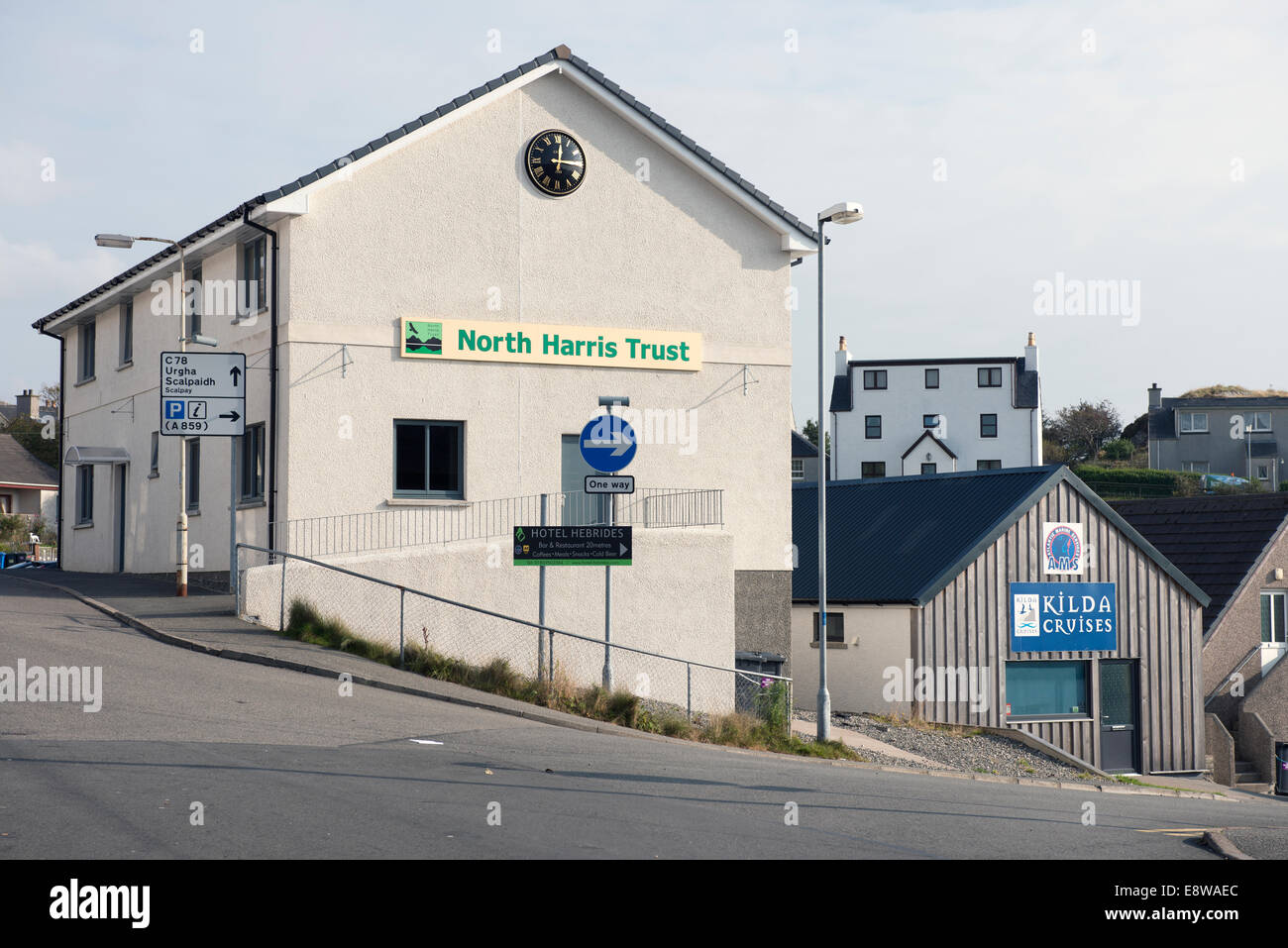 Office of North Harris Trust, community estate management Stock Photo