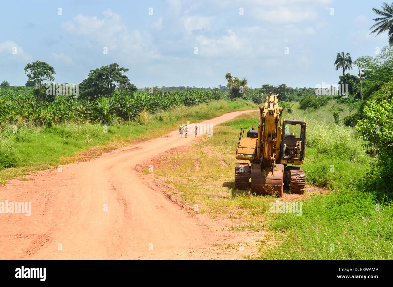 Nigeria's rural road network, Edo state Stock Photo