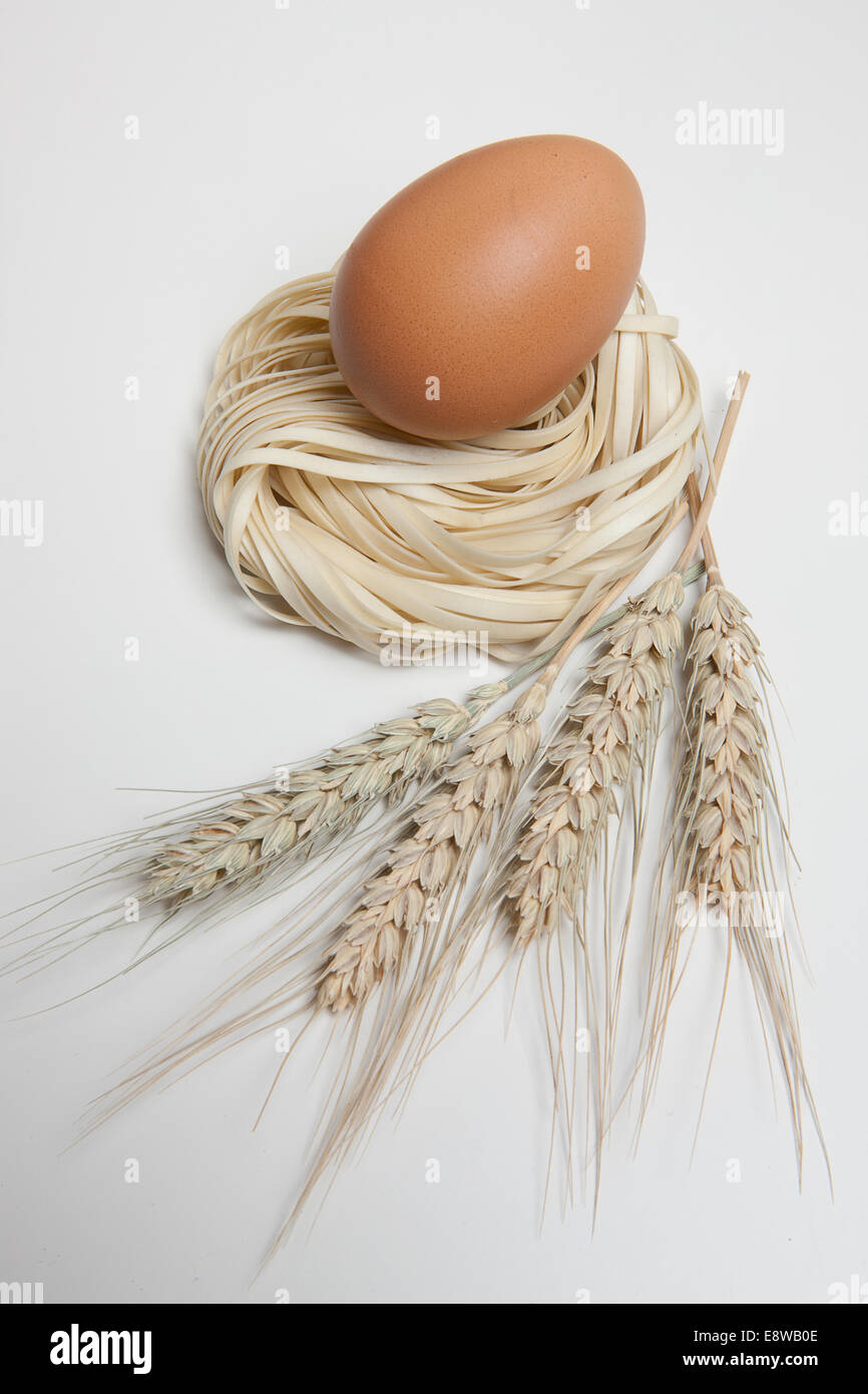 wheat,egg and noodles Stock Photo Alamy
