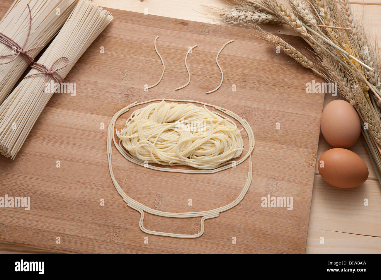wheat,egg and noodles Stock Photo Alamy