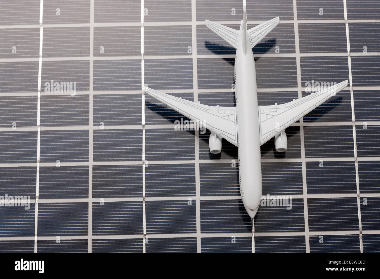 Aircraft model and solar panels Stock Photo - Alamy