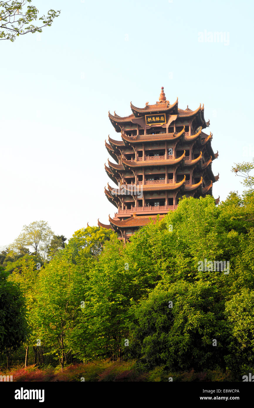 Wuhan Yellow Crane Tower King Day Stock Photo