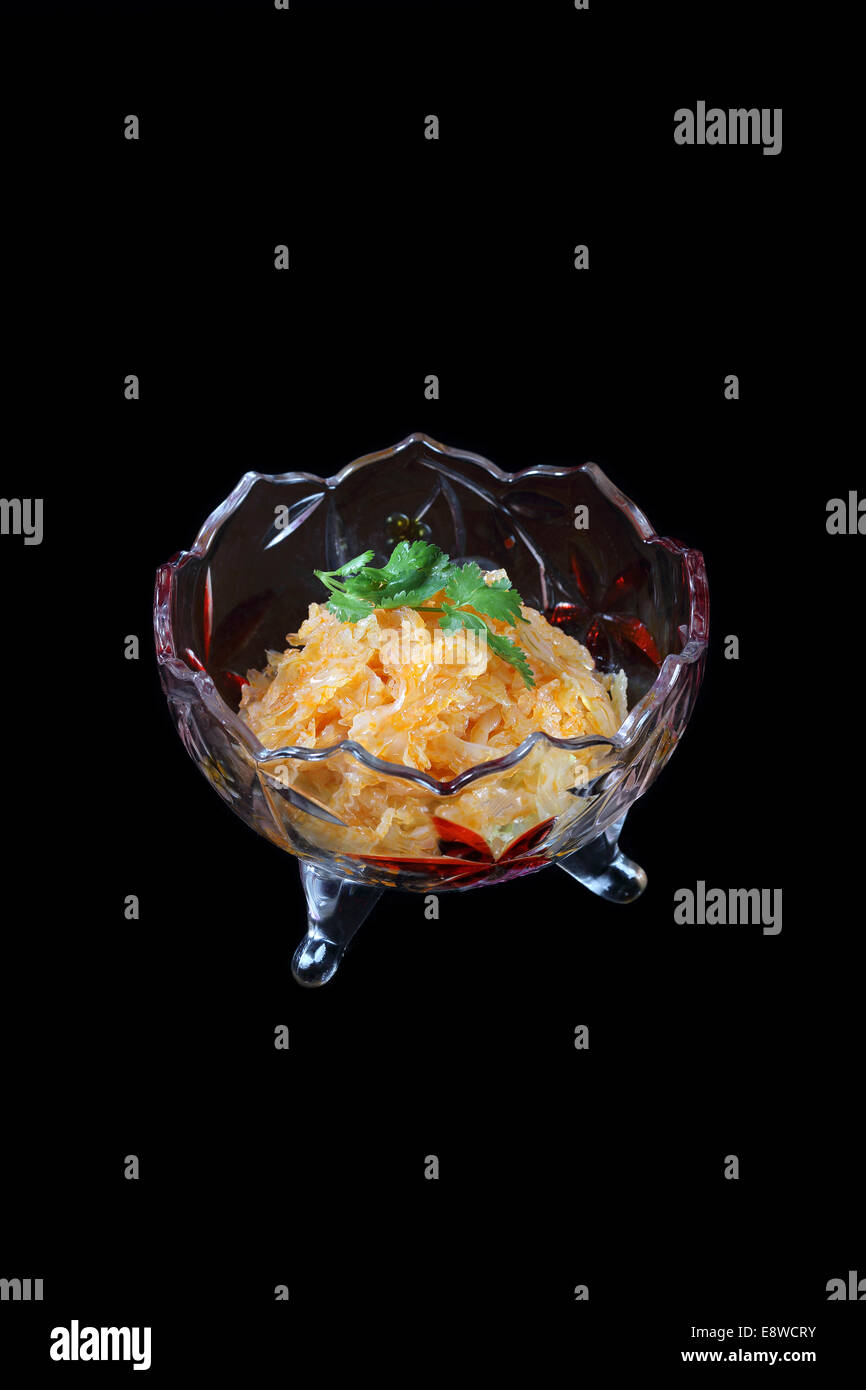 Chinese cuisine Need jellyfish head Stock Photo