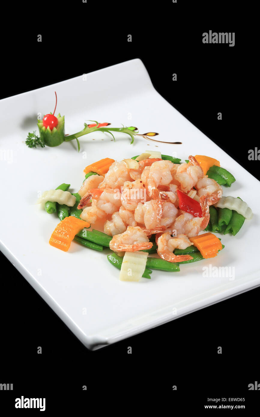 Chinese food fried shrimp Stock Photo - Alamy