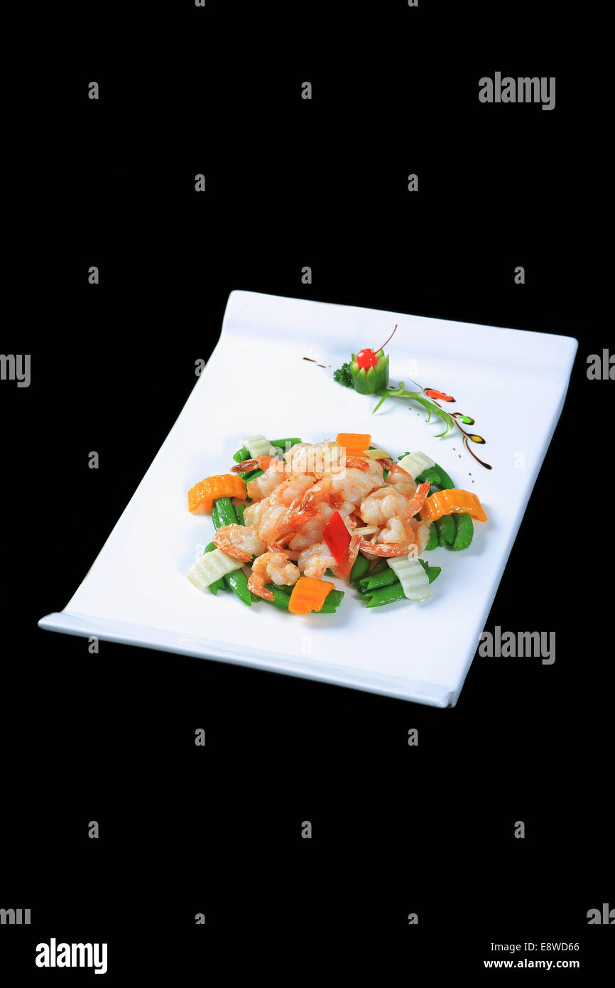 Chinese food fried shrimp Stock Photo - Alamy