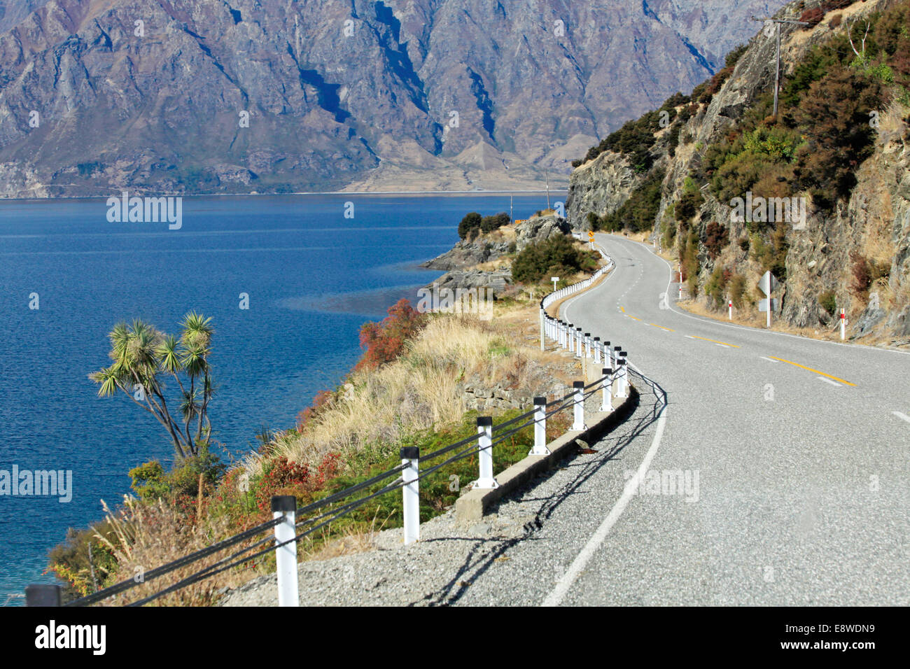 New Zealand road Stock Photo Alamy