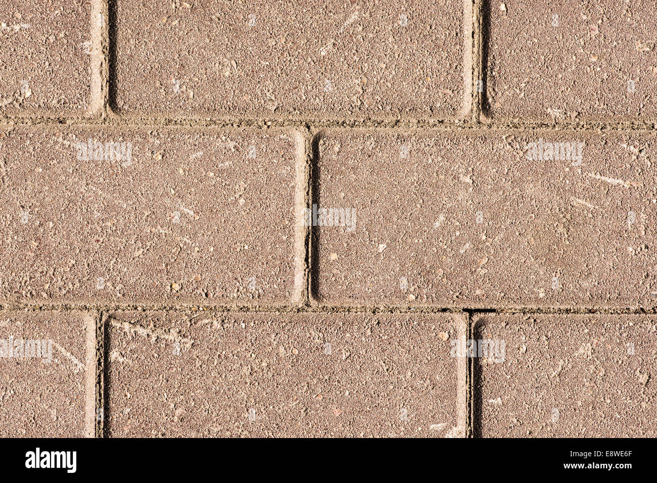 Paving slab texture. Closeup view of paving bricks in rows Stock Photo