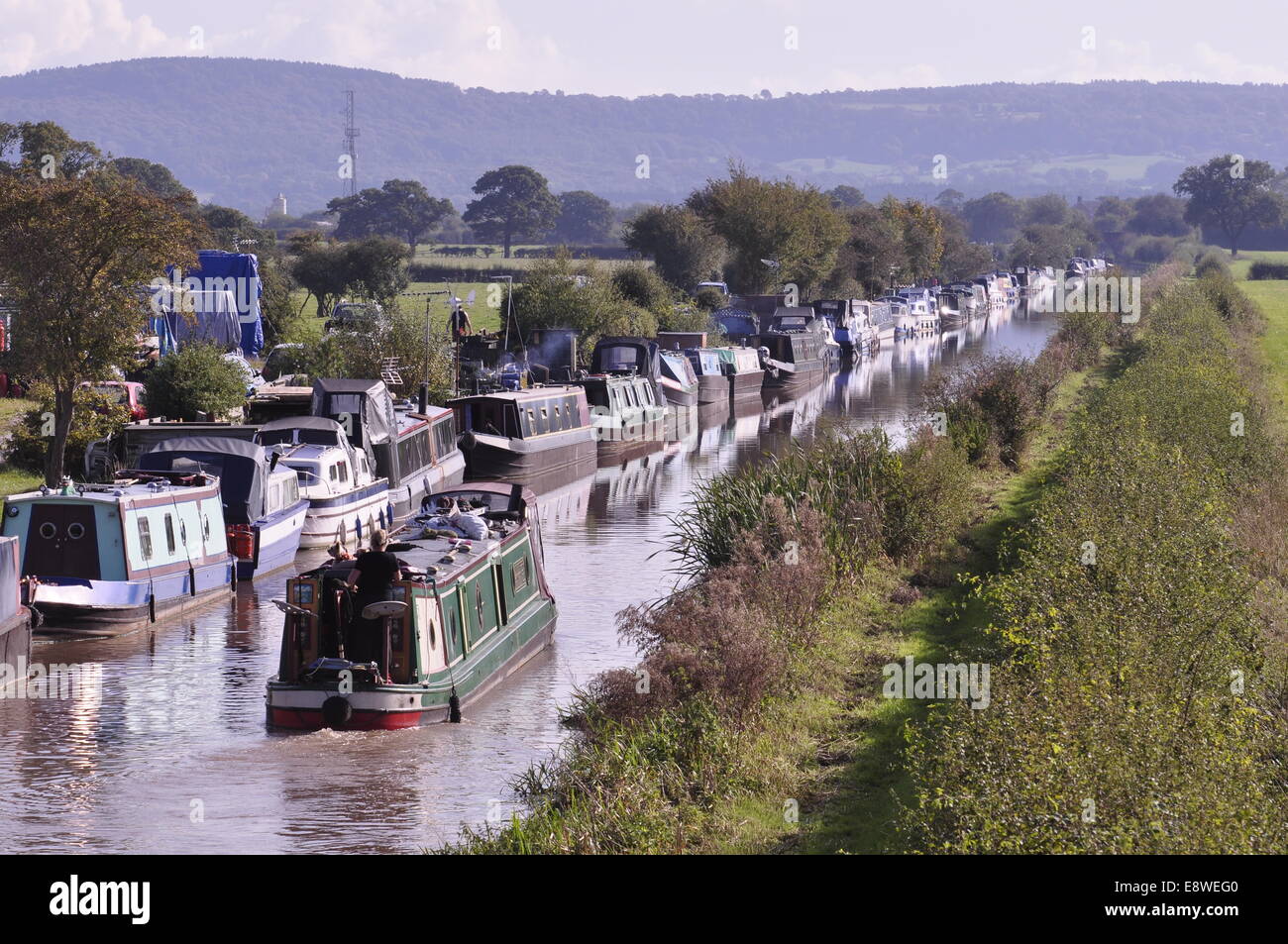 Shropshire Union Canal at Hargrave south east of Waverton and Chester Stock Photo