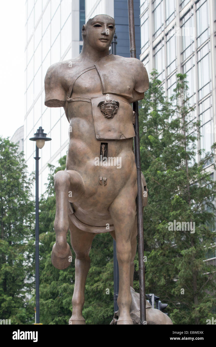 Statue Half Man Half Horse At Canary Wharf London Uk Stock Photo Alamy
