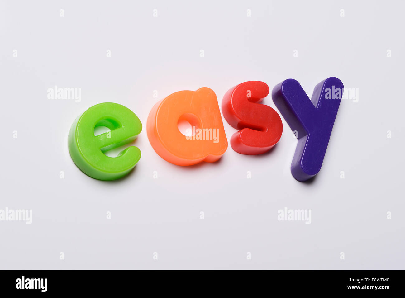 Easy made from magnetic fridge letters Stock Photo