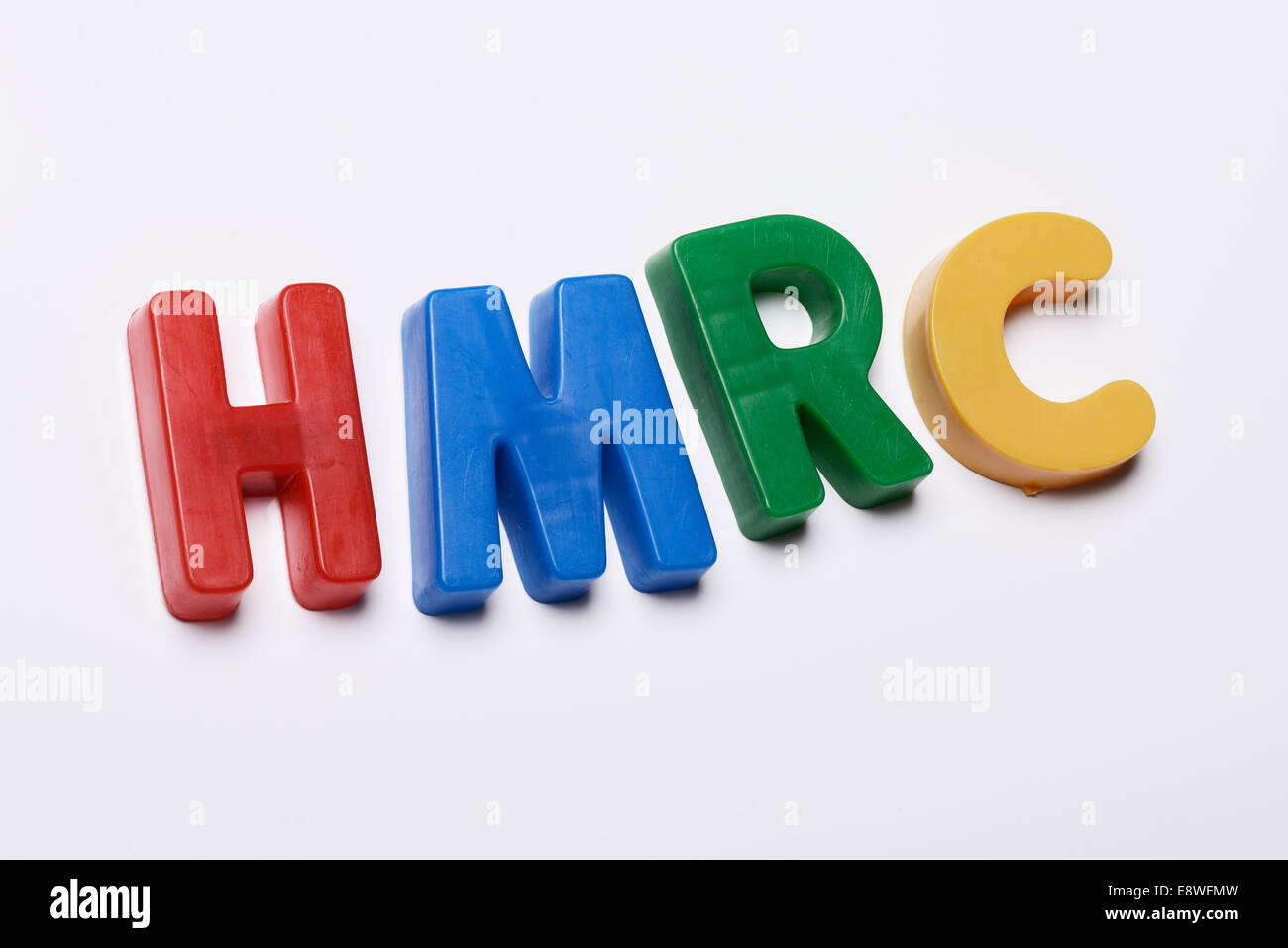 HMRC made from magnetic fridge letters Stock Photo