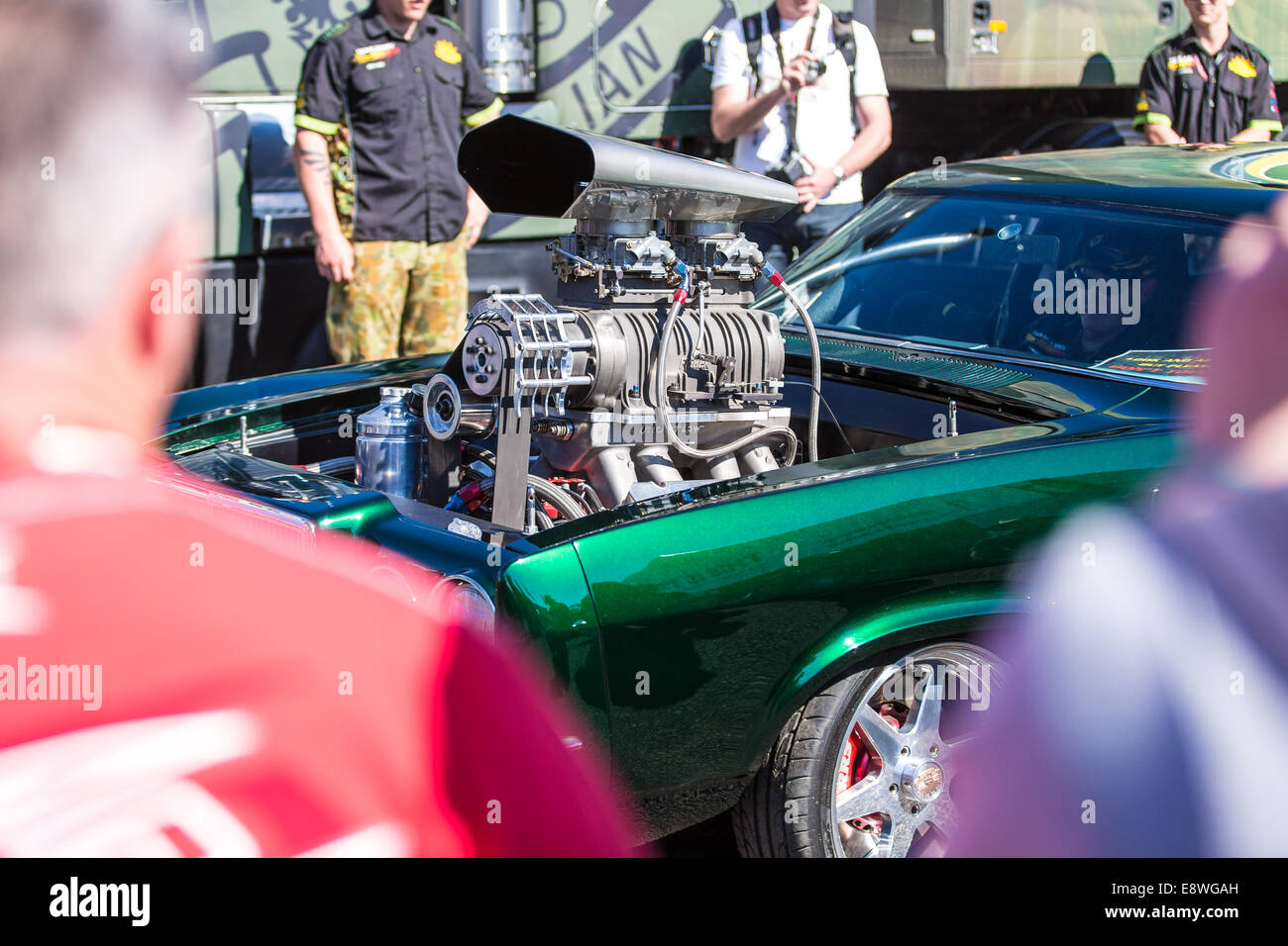 A hot-rod car at the Bathurst 1000 race in Australia Stock Photo