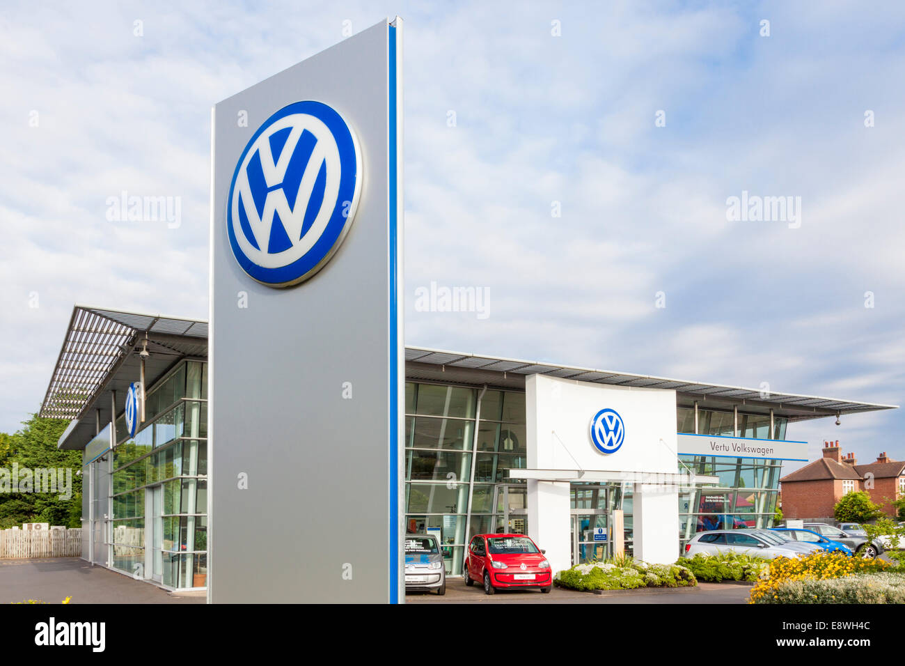 Vertu Volkswagen car showroom, West Bridgford, Nottinghamshire, England, UK Stock Photo