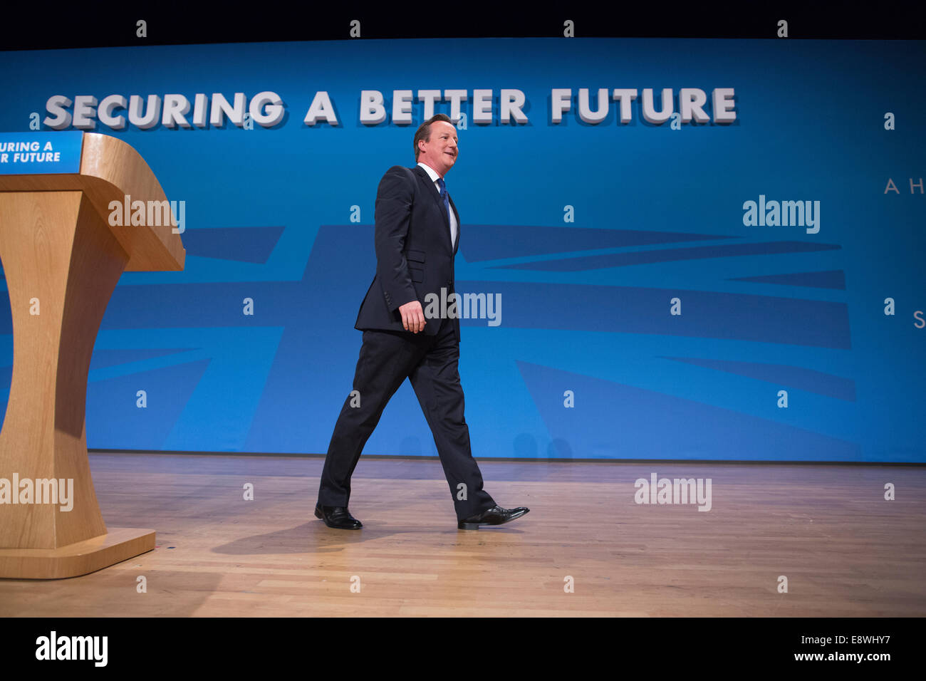 David Cameron, Prime Minister of the United Kingdom, at the Conservative Party Autumn Conference, Birmingham, UK Stock Photo