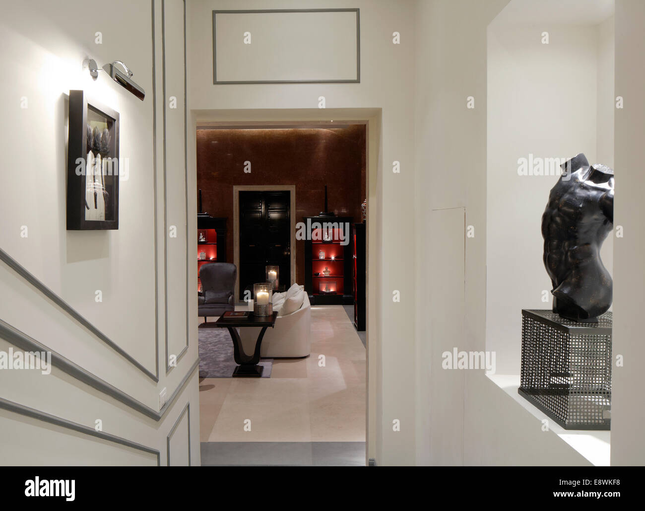 View of Luxury living room and entrance in a private house Stock Photo - Alamy