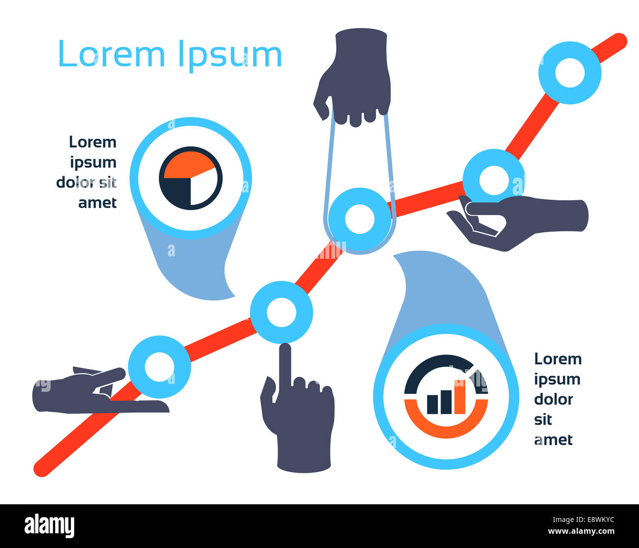 Business concept. Illustration of success and financial growth. Flat ...