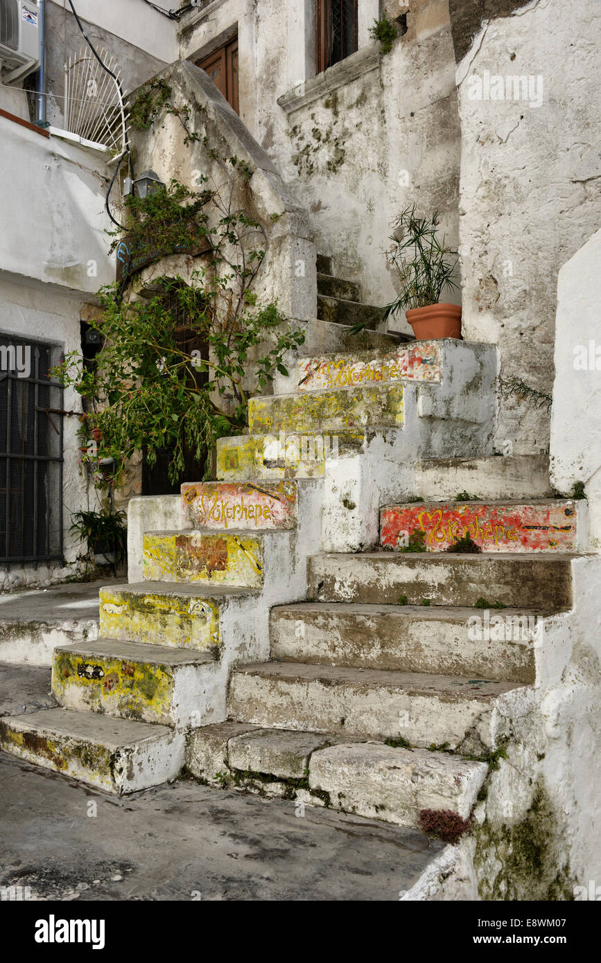 Old Italian backstreet steps Stock Photo - Alamy