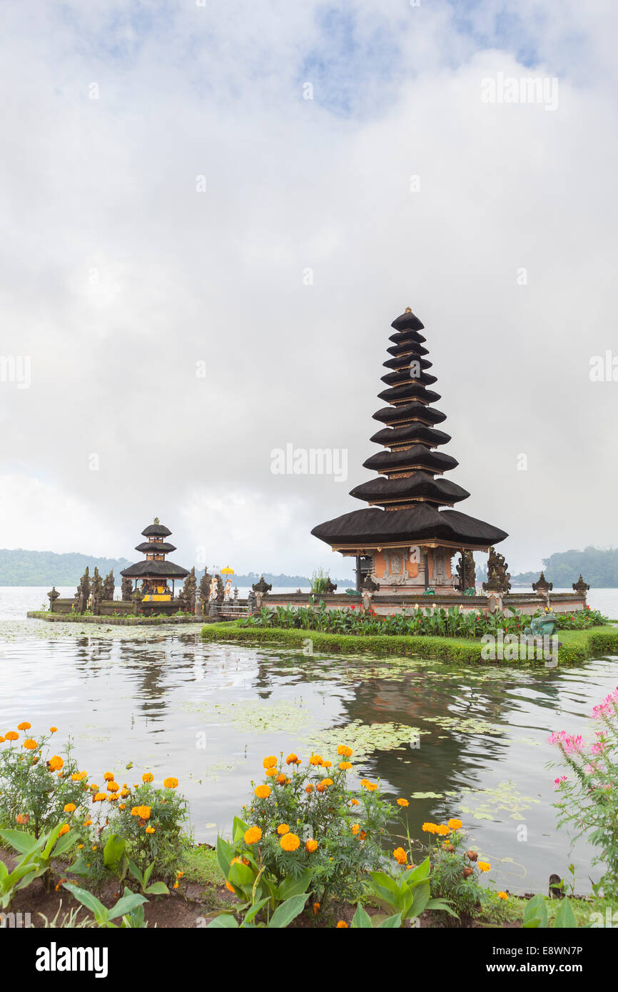ULUN DANU Beratan Temple BALI Indonesia Pura Bratan Instant Download South East Asia Print Home decor Black White Travel Photography