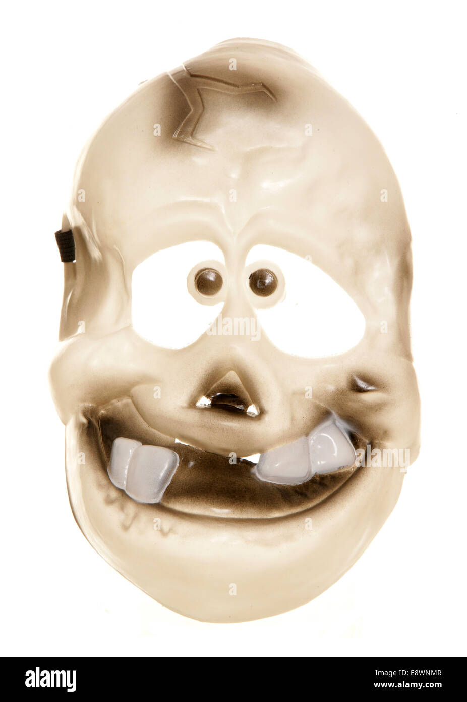 Skeleton halloween mask studio cutout Stock Photo