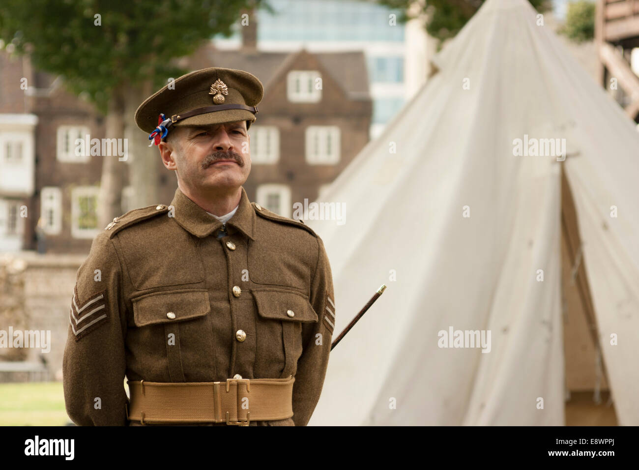 A first world war reenactment at the Tower of London Stock Photo