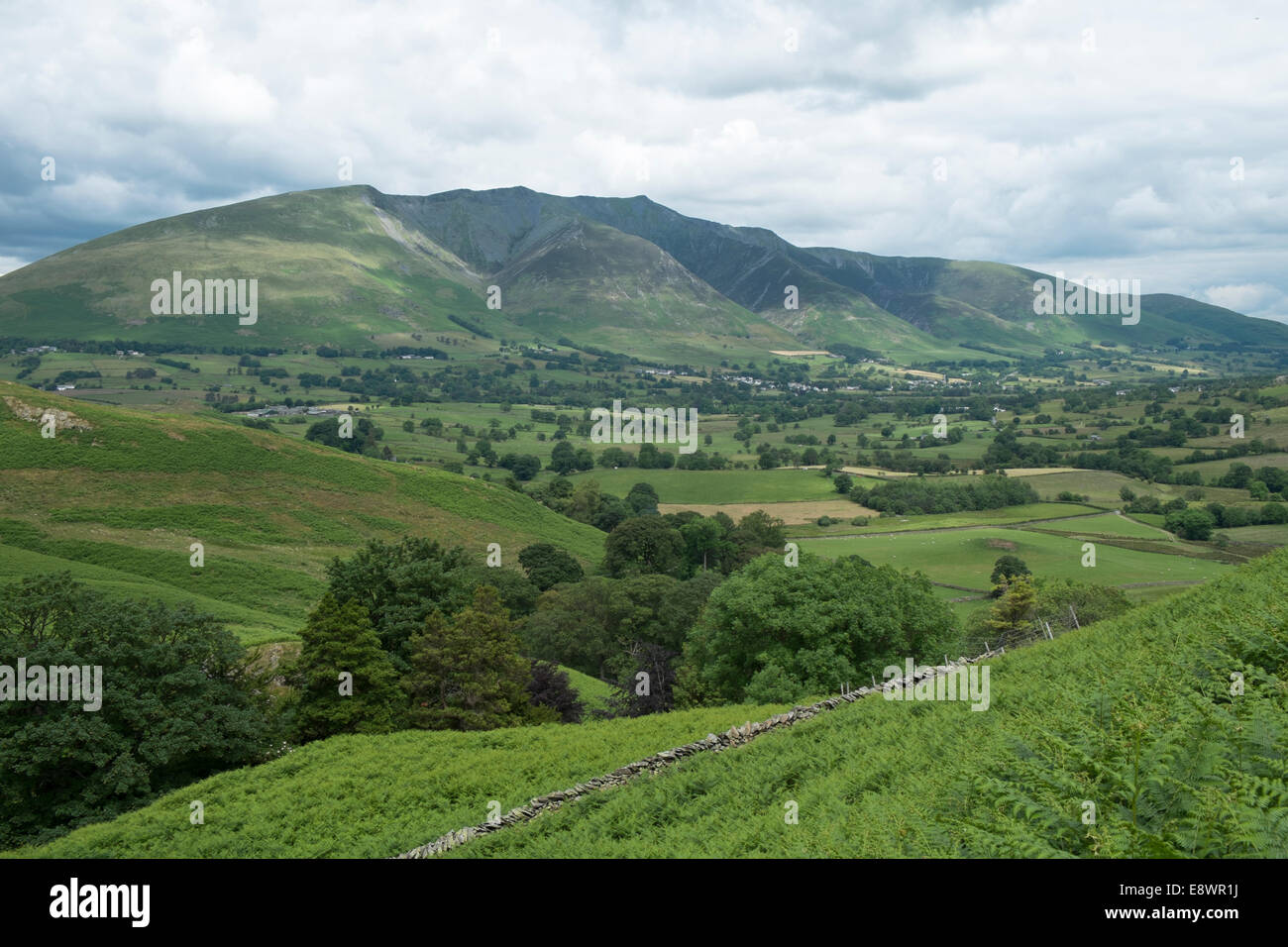 View from south of Blencathra in northern Lake District, England Stock Photo