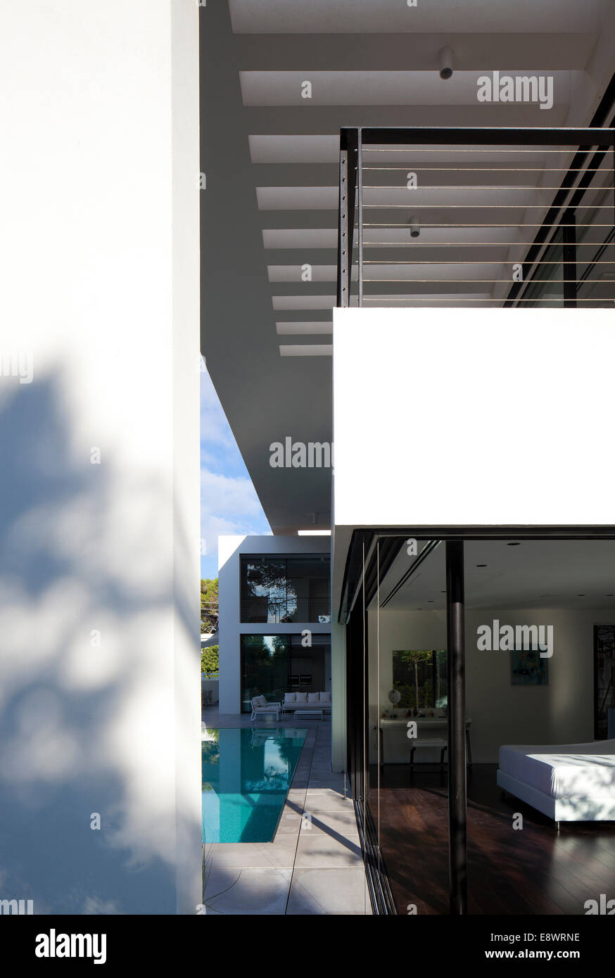 Double height balcony facade house hires stock photography and images