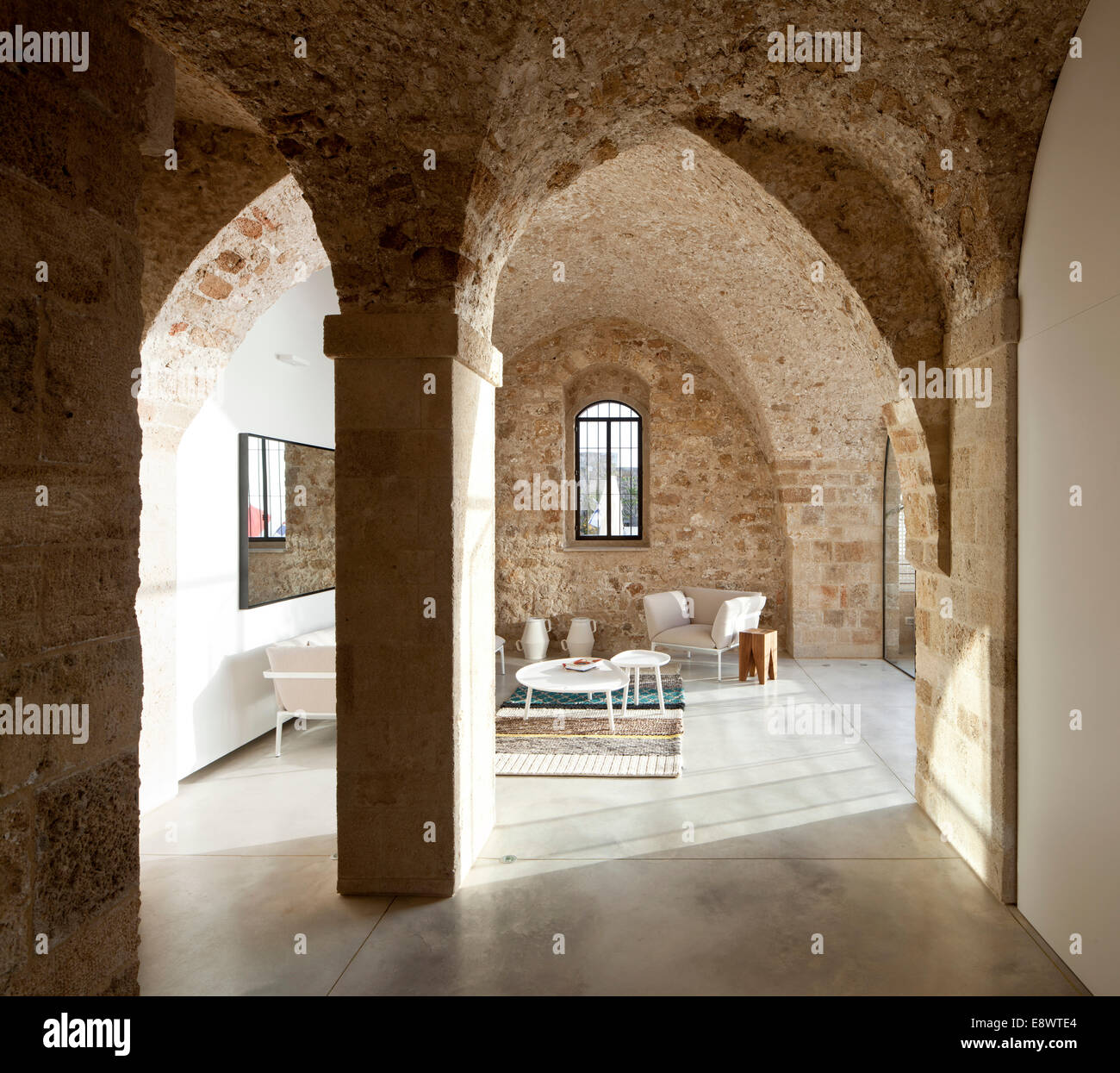 Vaulted Ceiling In Conversion T House Israel Middle East Stock