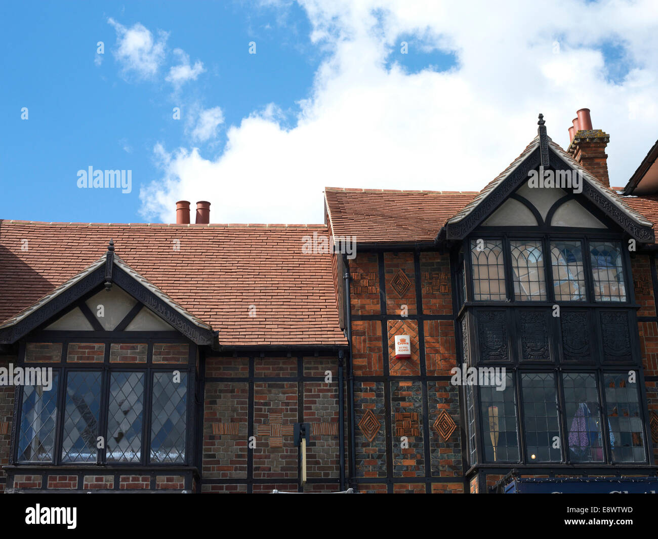 Timber framed buildings in Marlborough, Great Bedwyn, Savernake Forest, Wiltshire, England, UK. Stock Photo
