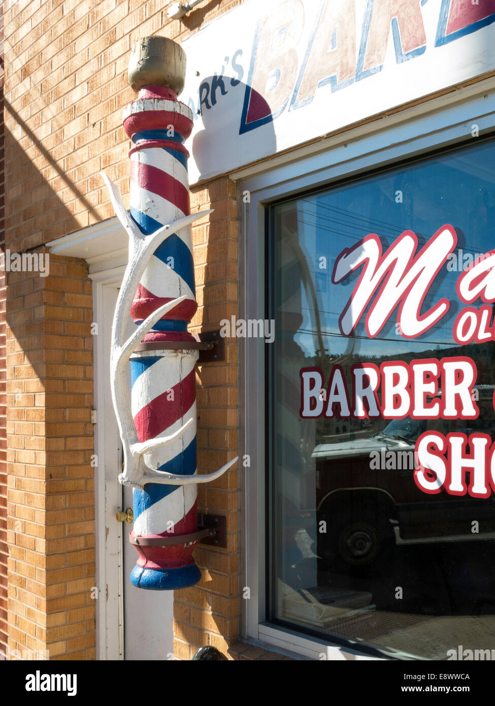 Western Themed Barber Shop Facade, Spearfish, Black Hills, South Dakota