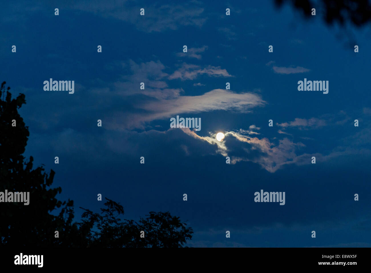 Full Moon Sky Stock Photo - Alamy