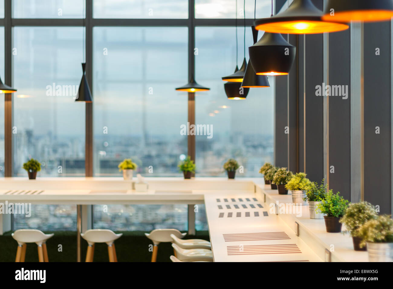 lamp interior design in dinning room Stock Photo