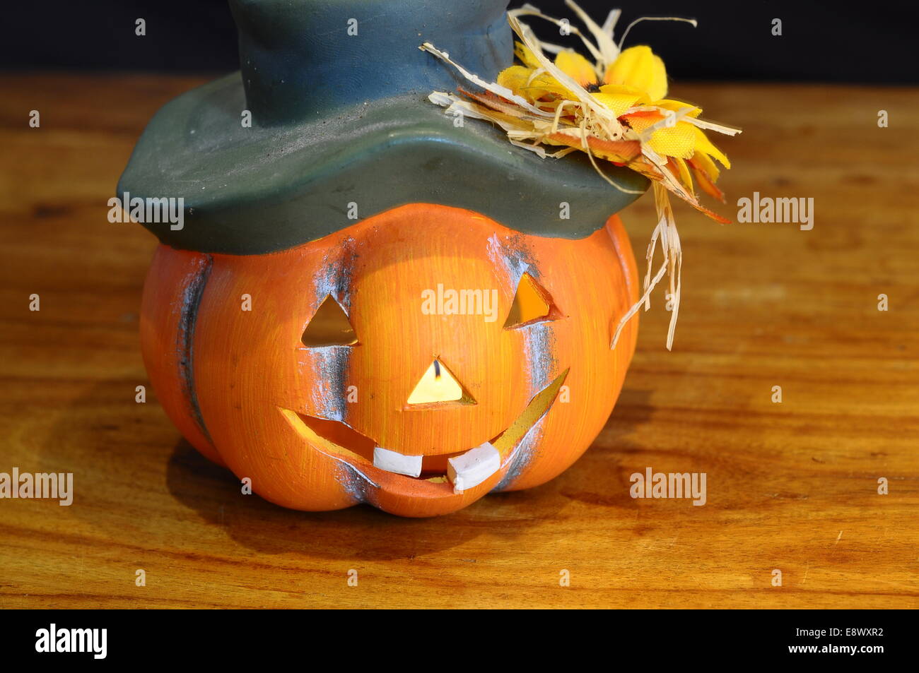 Halloween pumpkin and candles light Stock Photo Alamy