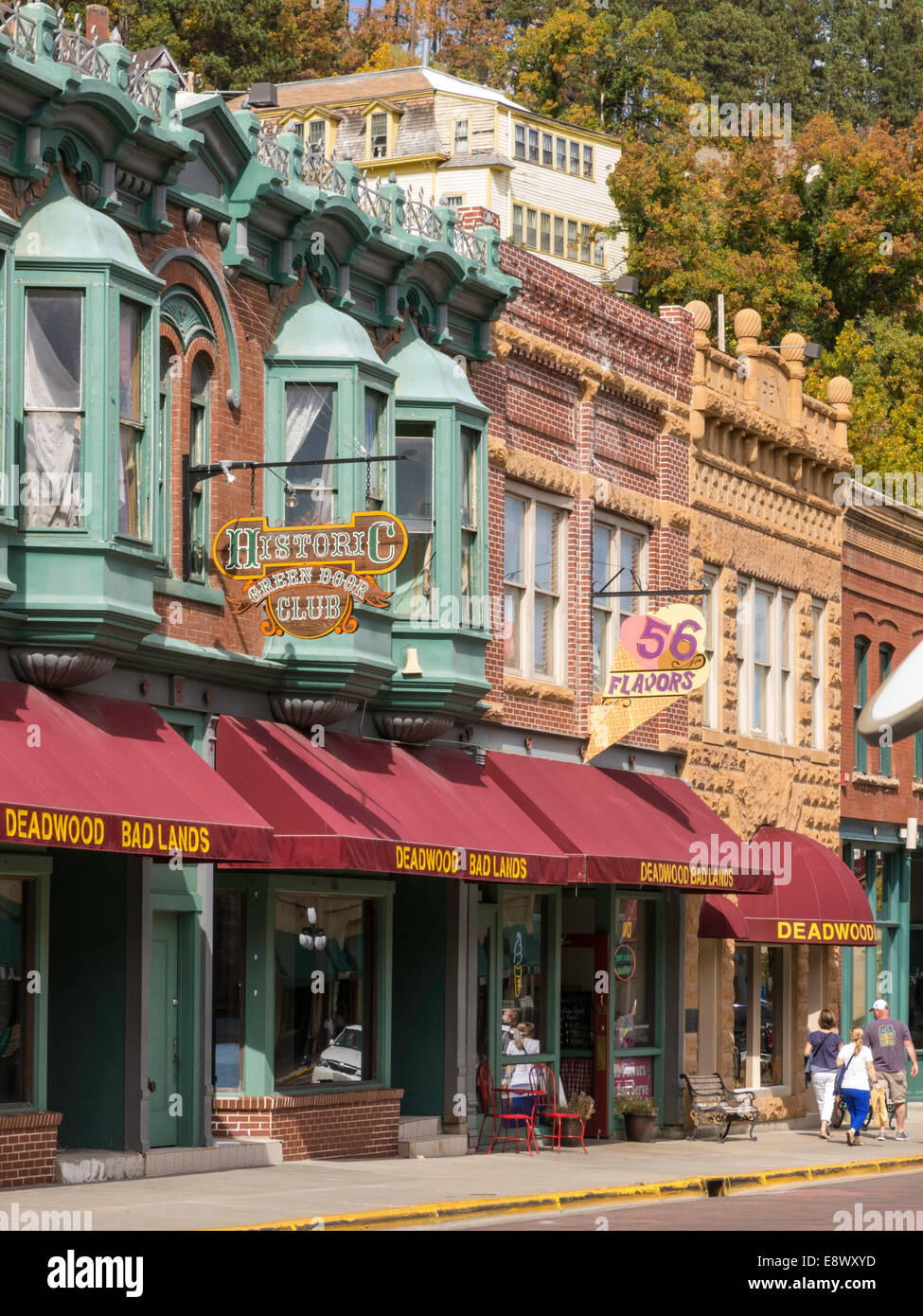 Historic Main Street in Deadwood, South Dakota, USA Stock Photo