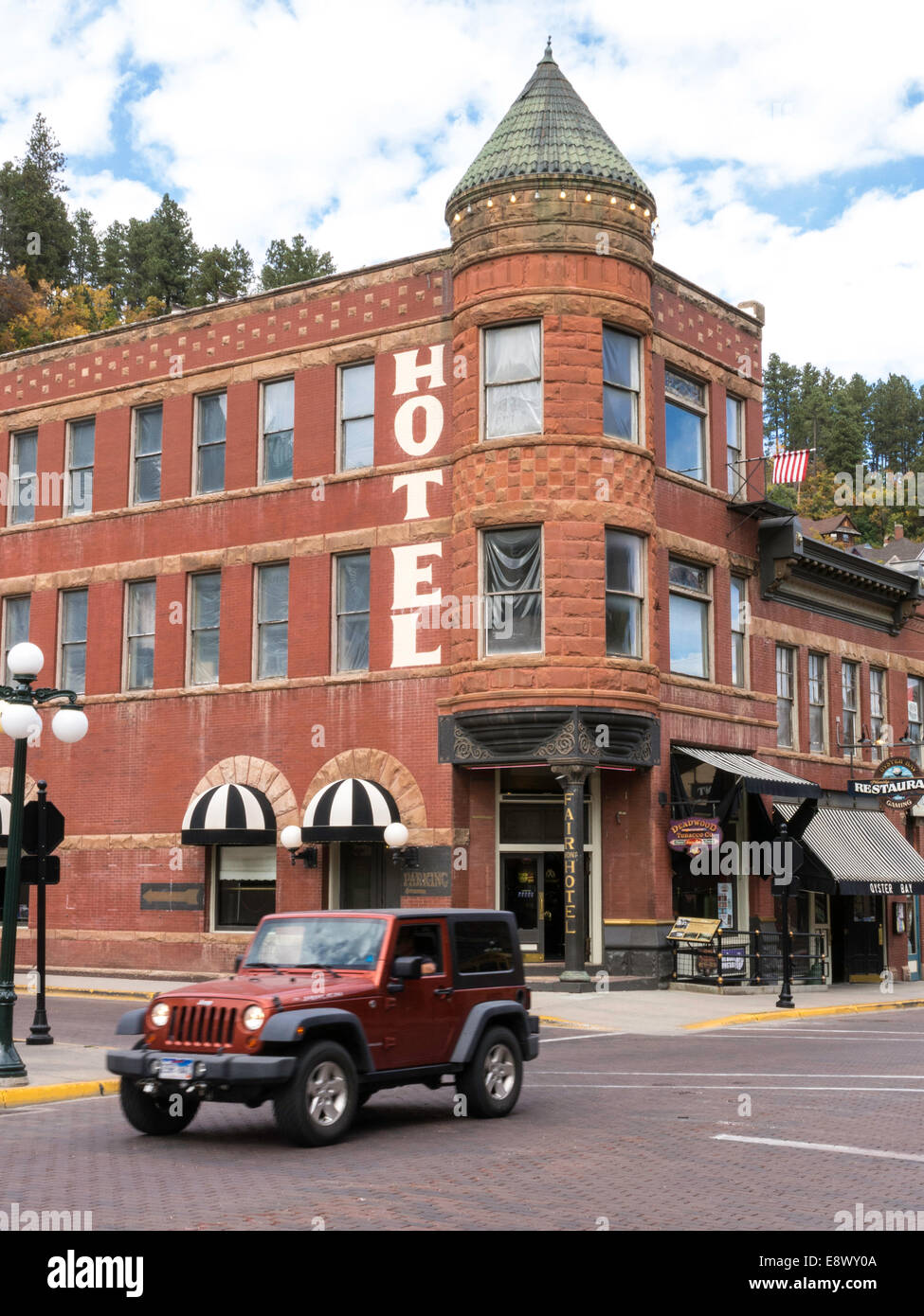 Historic Main Street in Deadwood, South Dakota, USA Stock Photo