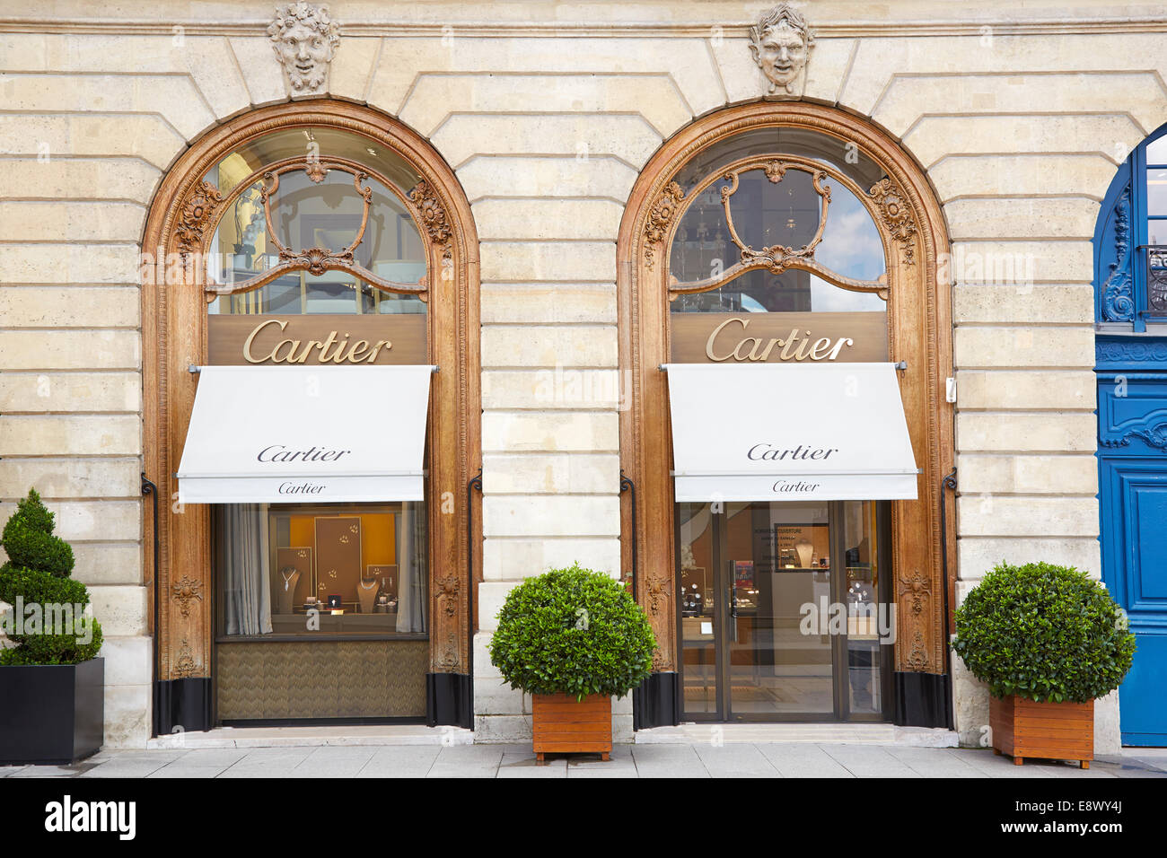 Cartier shop in place Vendome in Paris Stock Photo