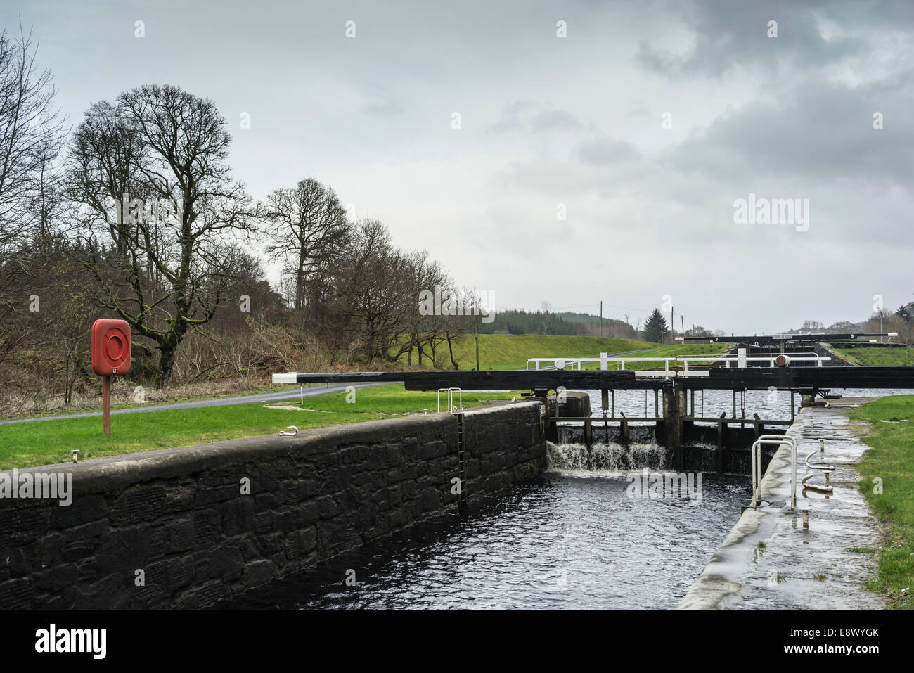 Crinan canal at Dunardry in West Argyll in Scotland. Stock Photo