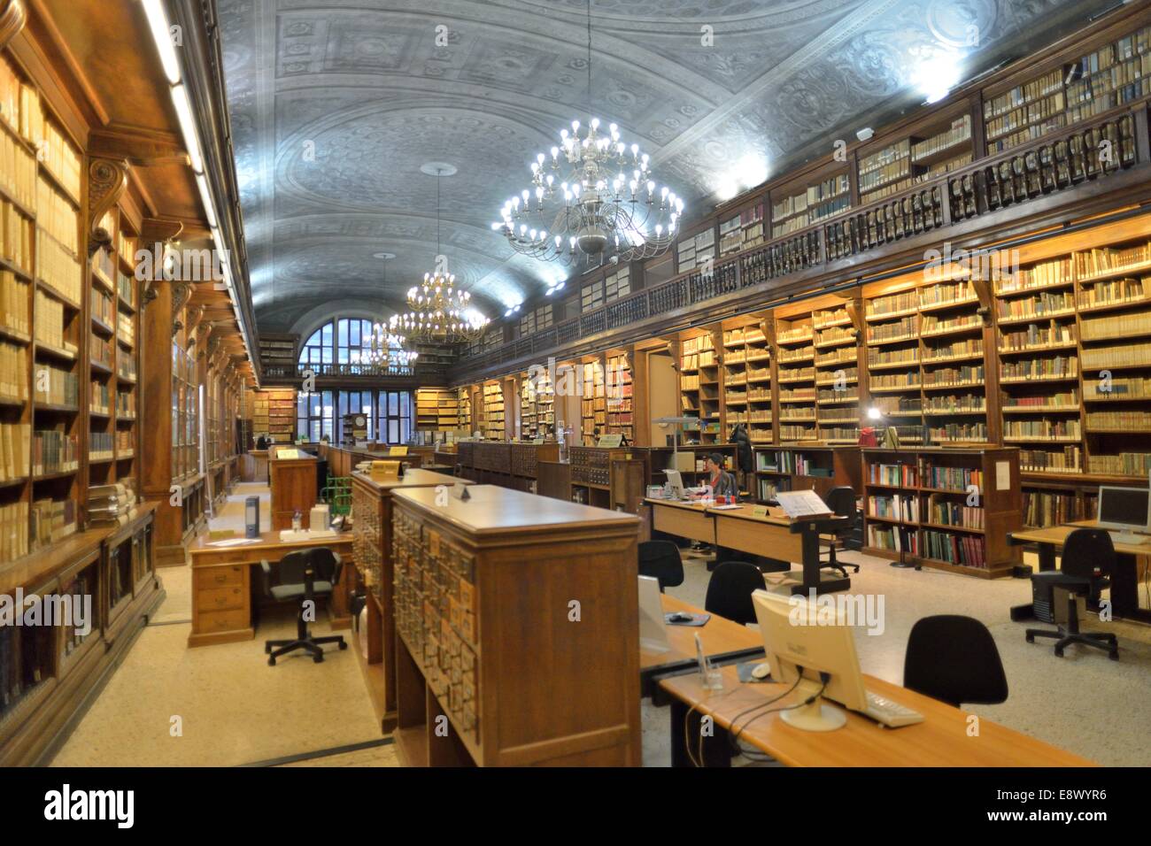 Braidense National Library  - Brera Stock Photo