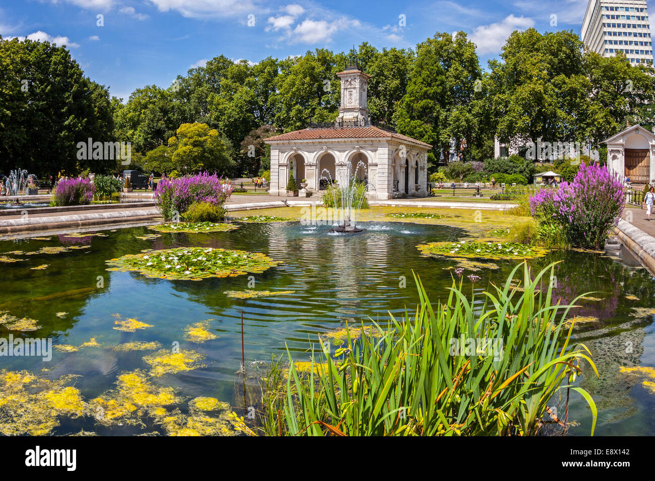 The Italian Gardens, Kensington Gardens, London Stock Photo
