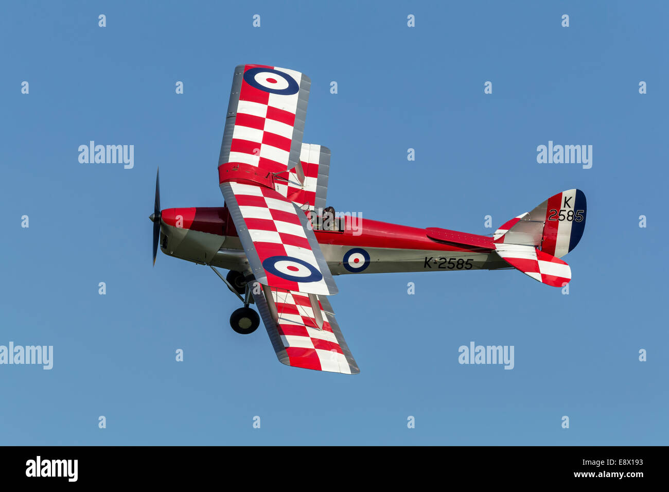 De havilland tiger moth training hi-res stock photography
