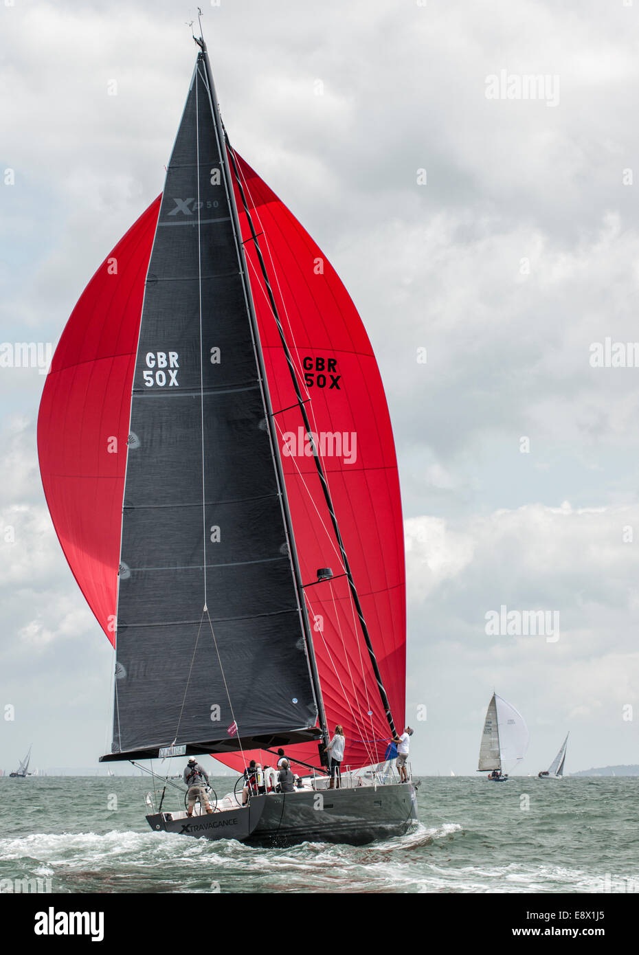 X Yacht Xtravagance racing in the Solent during the Cowes Week Regatta