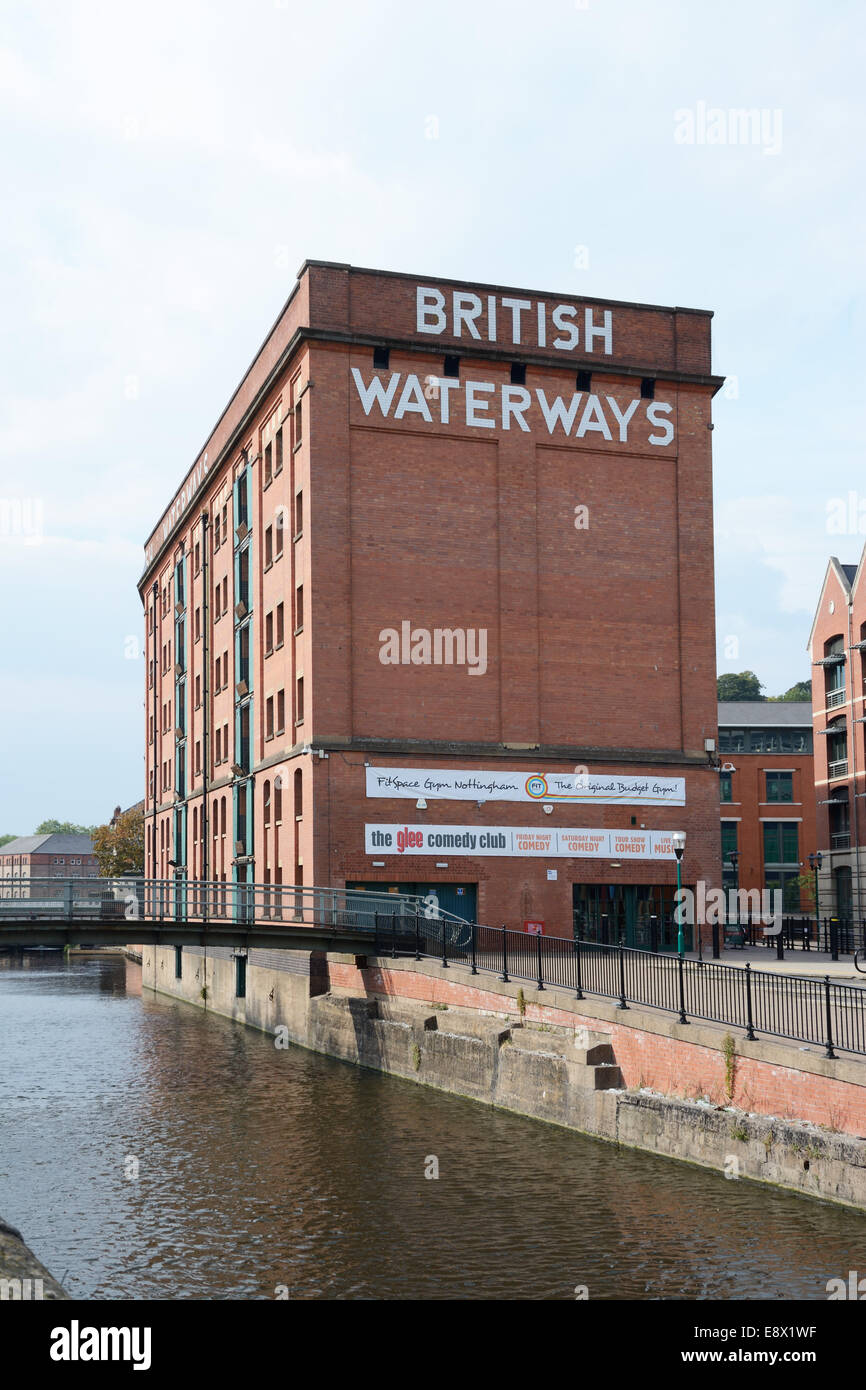 British waterways, warehouse, Nottingham, converted into restaurants