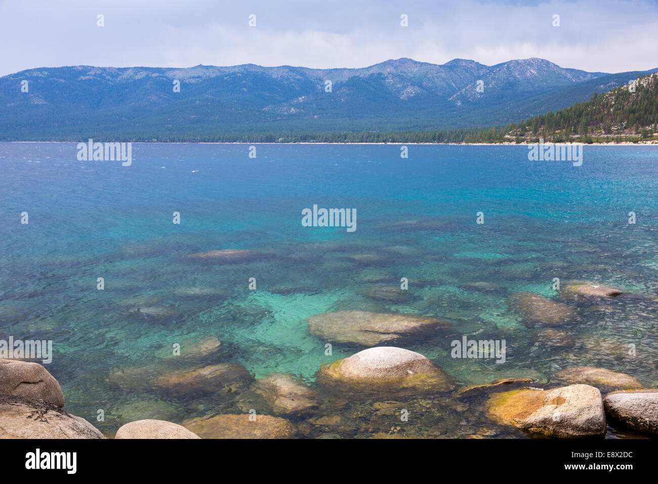 Lake Tahoe clear, blue water near Sand Harbor Stock Photo Alamy