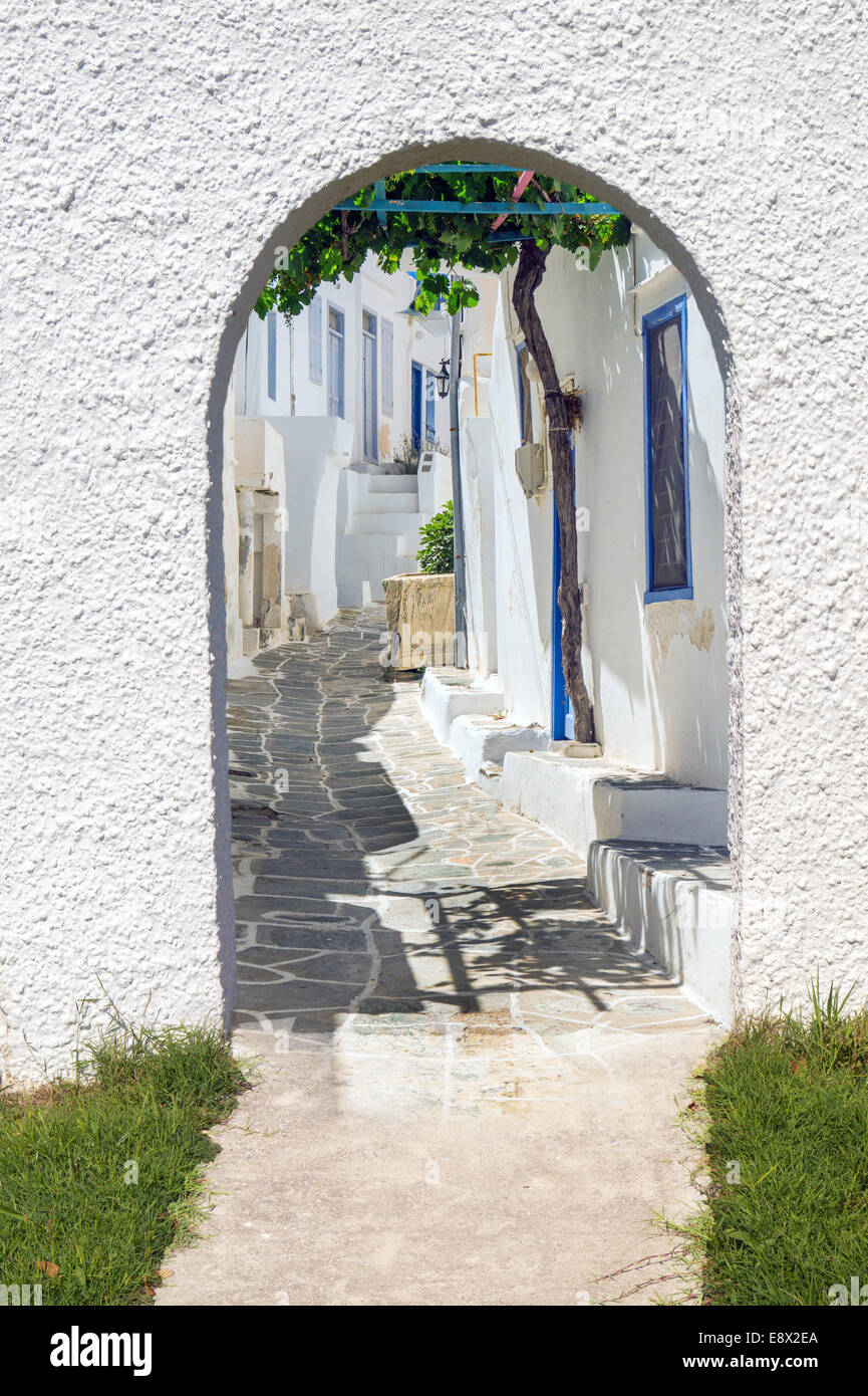 Traditional Greek architecture on Mykonos island Stock Photo