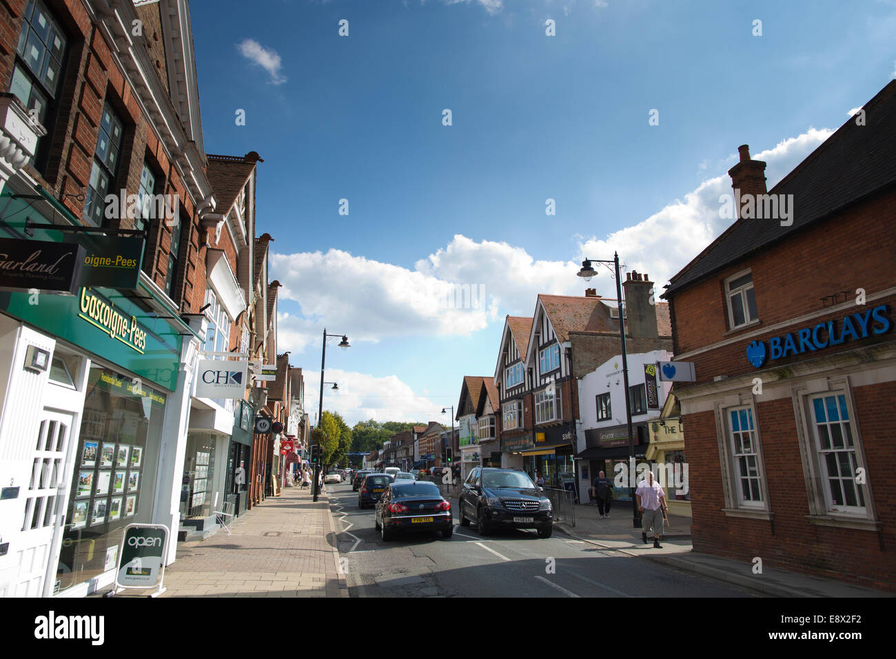 Cobham village, High Street, Surrey, England, UK Stock Photo