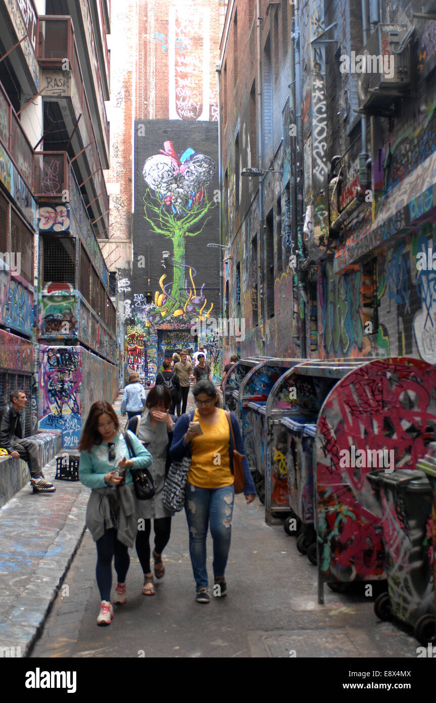 Rutledge Lane, Melbourne in Australia is where street artists are