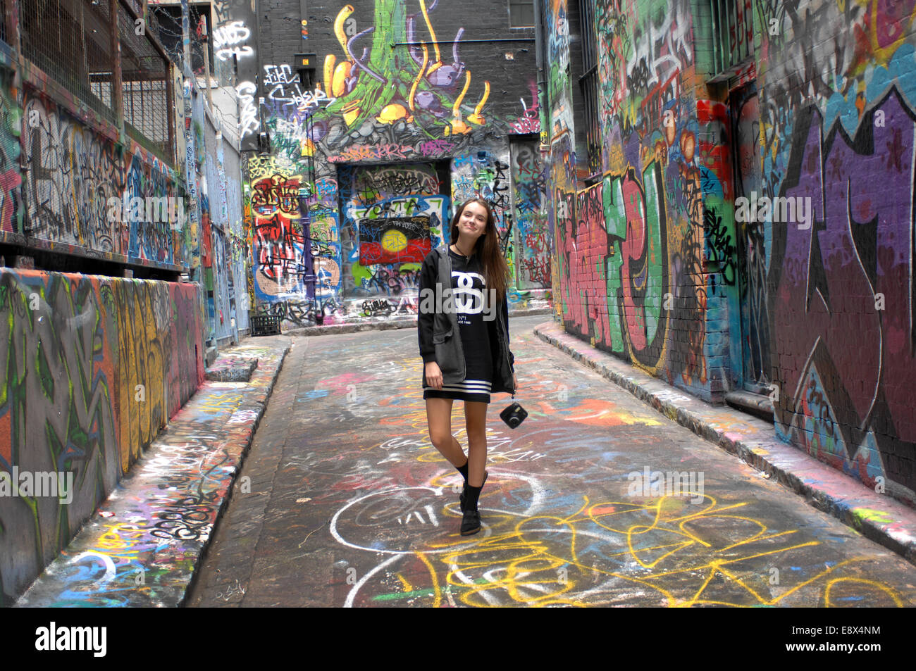 Rutledge Lane, Melbourne in Australia is where street artists are