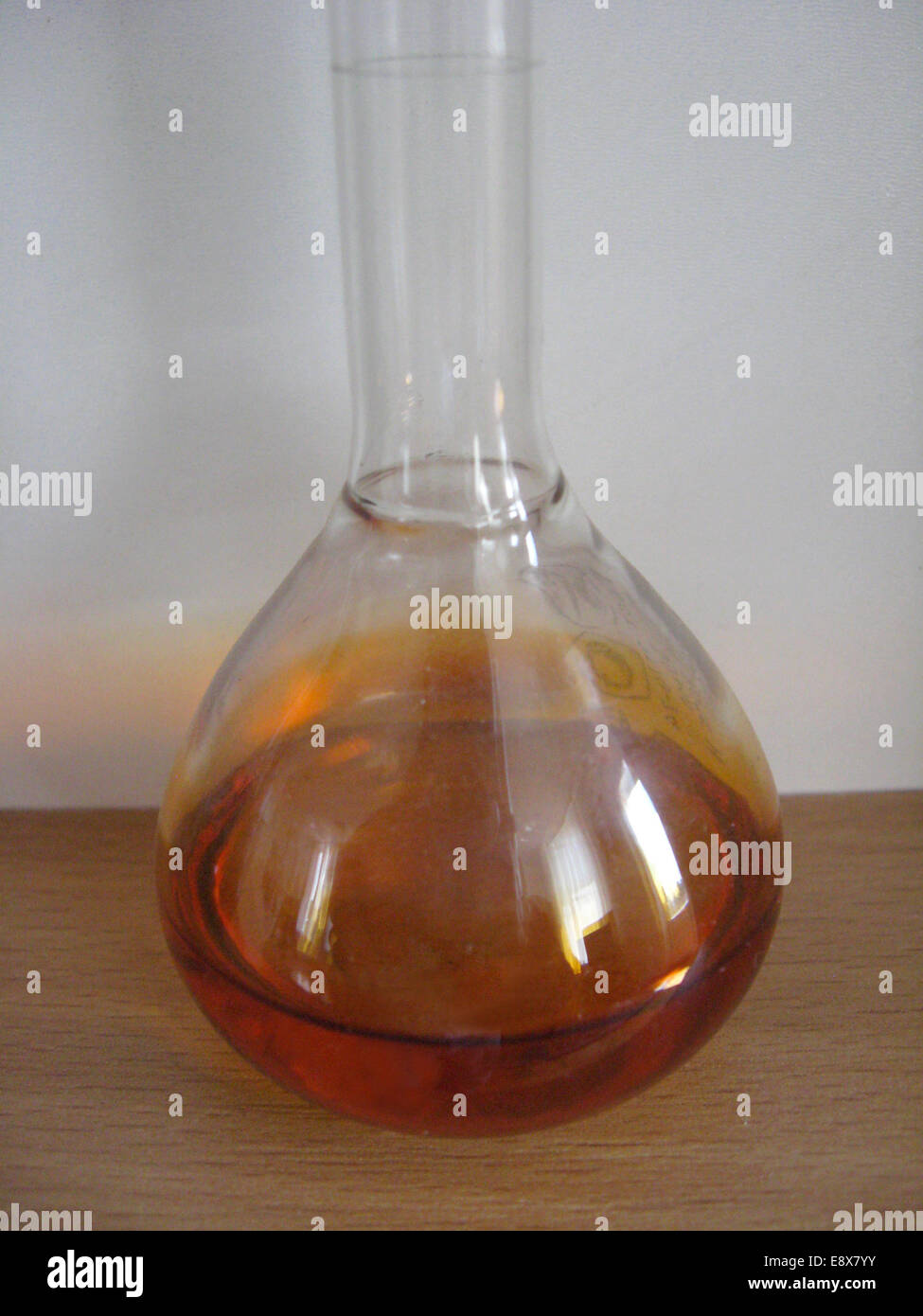 image of sample of oil in a flask Stock Photo