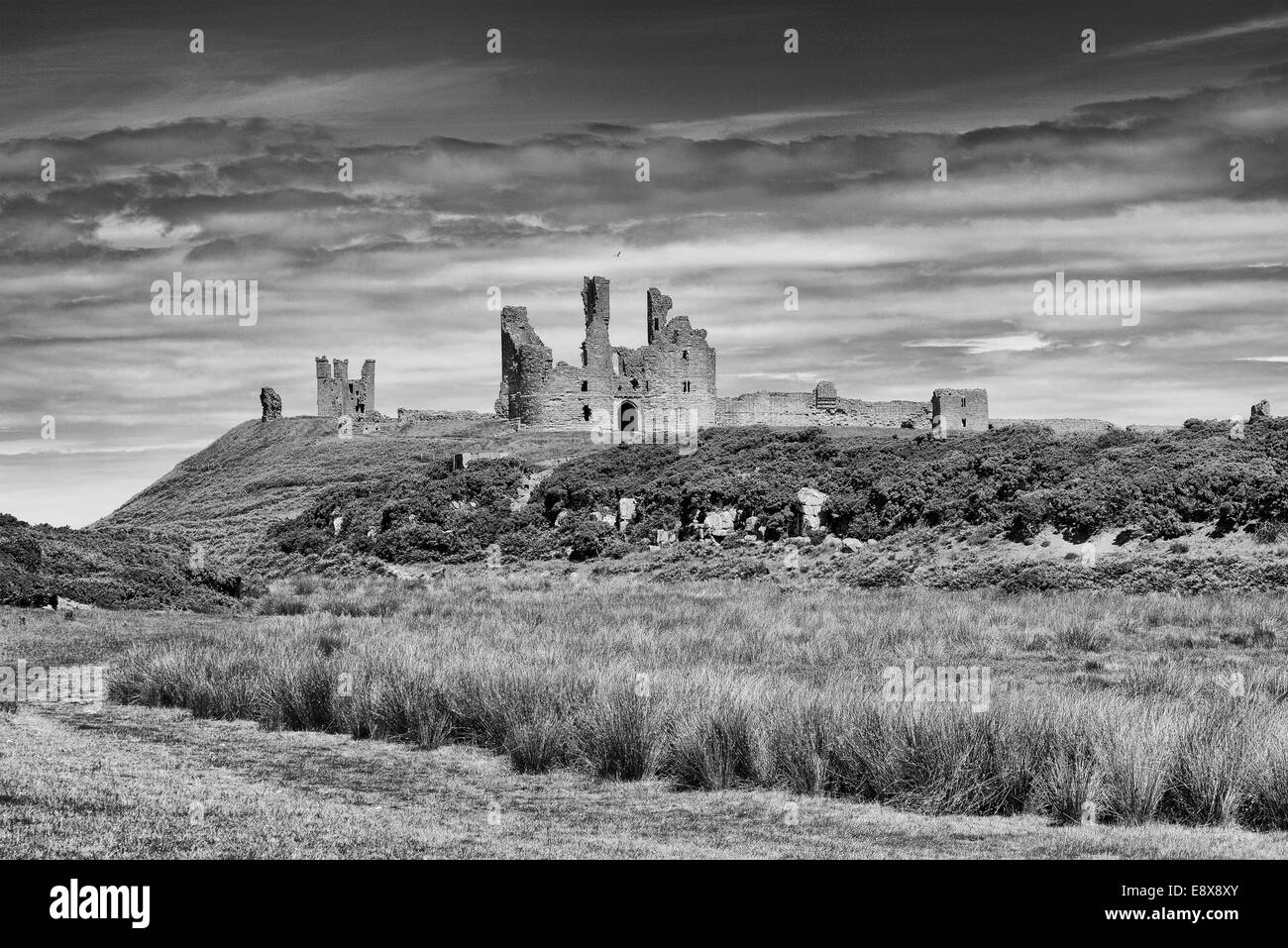 Dunstanburgh Castle Stock Photo